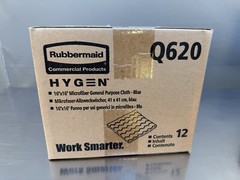 Rubbermaid Hygen 16″ x 16″ Blue Microfiber General Purpose Cloth Q620 – 12 Pack