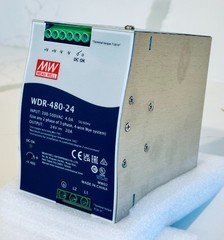 Mean Well WDR-480-24 480 W DIN Rail Power Supply, 24 VDC 20 A, 200–500 VAC (NIB)
