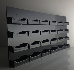 Dazzling Displays 24-Pocket Black Acrylic Wall-Mount Business Card Holder