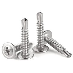#8 x 2 Wafer Head Self Drilling Screws, Self Tapping Screws Sheet Metal Screw.