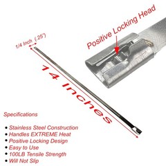 10 pack Secure 14″ long Stainless Steel Positive Locking Zip Ties Heat Resist…