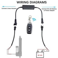12V 3000N Linear Actuator Waterproof Long Stroke 6inch Heavy Duty 2inch ~ 40inch