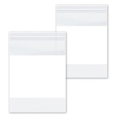 1000 Pcs 10″x12″ 2 Mil Reclosable Bag Writeable White Block Water-Resistant