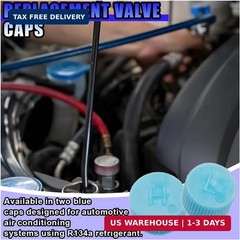 Car A/C Valve Core Cap, AC System Charging Port Seal Caps, Leakproof High & Low