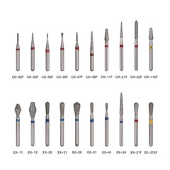 25pcs AZDENT Dental FG Diamond Burs For High Speed Handpiece Friction Grip