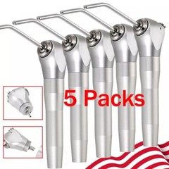 Dental 3 Way Air Water Spray Triple Syringe Handpiece w/ 2 Nozzles Tips Tubes