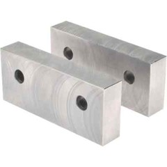 1 Pair Gibraltar Soft Steel Fixed 4″ Vise Jaws, Flat/No Step, 3/4″ Thick