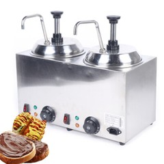 1600W 110V Hot Fudge Nacho Cheese Dispenser Sauce Caramel Melting Warmer Machine
