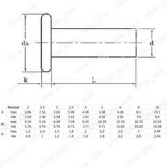 Aluminum 6061 Flat Head Rivets M3 M4 M5 M6