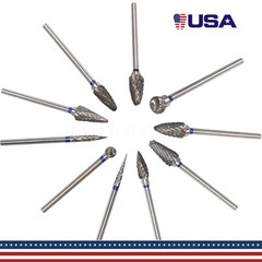 10pcs/Set Dental Tungsten Carbide Burs Plaster Alloy Acrylic Drill Polisher