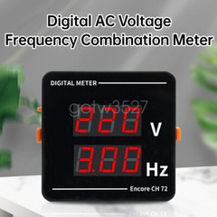 AC50-500V Voltage Frequency Meter Digital LED Display Voltage Tester 10.0-99.9Hz
