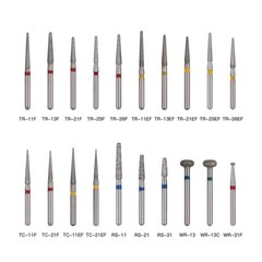 1000pcs/200Box AZDENT Dental Diamond Burs For High Speed Handpiece Friction Grip