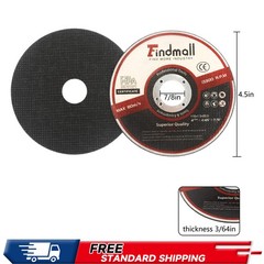 55 Pack 4-1/2″ x 3/64″ x 7/8″ Cut Off Wheels Stainless Steel Metal Cutting Discs