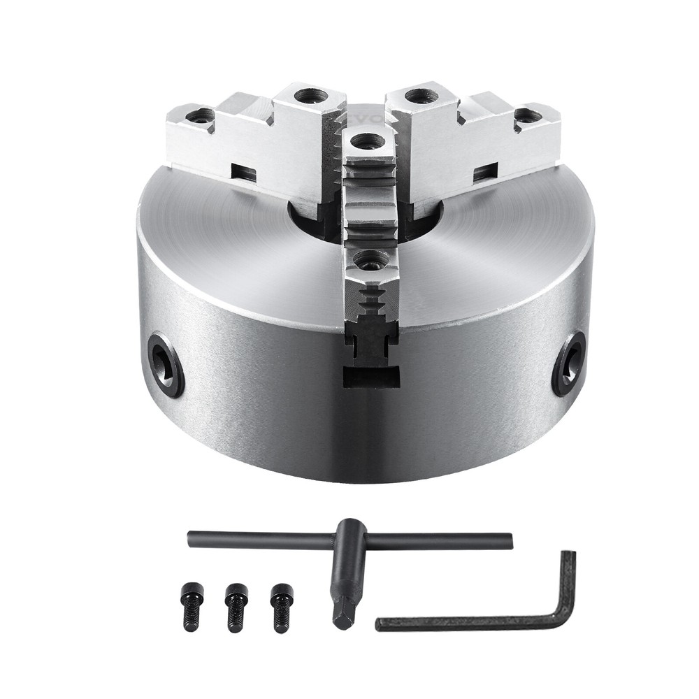 VEVOR 8” 3-Jaw Lathe Chuck Self-Centering Lathe Chuck for Grinding Drilling