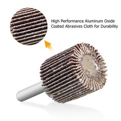10Pcs 60 Grit Drill Flap Wheel Sander 1x1x1/4″ Flapper Sanding Grinding USA