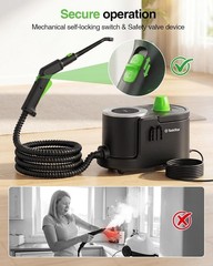 Taskstar Steamer for Cleaning 1.6L Large Tank Household Steam Cleaner 22 Tools