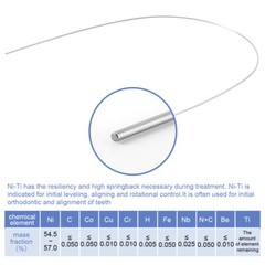AZDENT Dental Orthodontic Super Elastic Niti Round Arch Wires Nature Form FDA