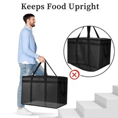 79L Insulated Food Delivery Bag Thermal Waterproof Pizza Bag for Catering Grocer