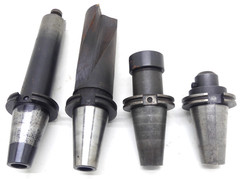 (Set of 4) Misc. CAT50 Tool Holders w/ Unknown Tools