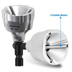 Ergonomic Heavy-Duty Chamfer Tool with Tungsten Blades for Metal & PVC 1/8″-3/4″
