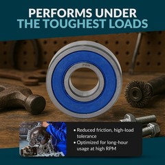 6203-2RS C3 EMQ Premium Rubber Sealed Ball Bearing, 17x40x12, 6203RS (10 QTY)