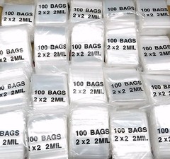 Zip Seal Lock Bags 12,000 Reclosable 2Mil Clear 2×2 ZIP Slide Baggies 2″ Square