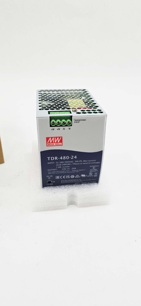 Mean Well TDR-480-24 Single Output Industrial Power Supply 480W 24V – DIN Rail