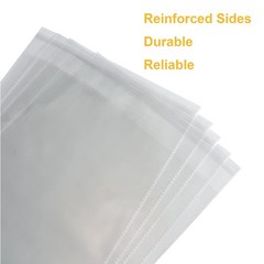 100 Count 10×13 Inch Clear Poly Bags Packaging Clothing Self Seal Cellophane