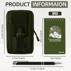 3″ X 5″ Waterproof Notebook Cover Pocket with Pen, Write in the Rain Notebook –