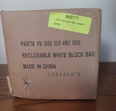 4 Mil Reclosable Bag with White Block 3″ x 5″ Plastic Bag Durable Clear 1000 Pcs