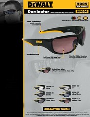 DeWalt DOMINATOR Gradient Lens Safety Glasses UV ANSI Z87+ Sport Work Sunglasses