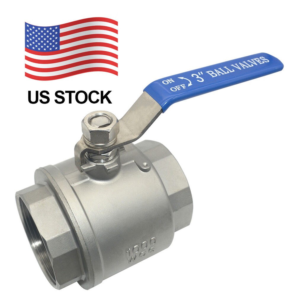 3″ in 3 inch Ball Valve NPT Female Thread Full Port Stainless Steel SS 316