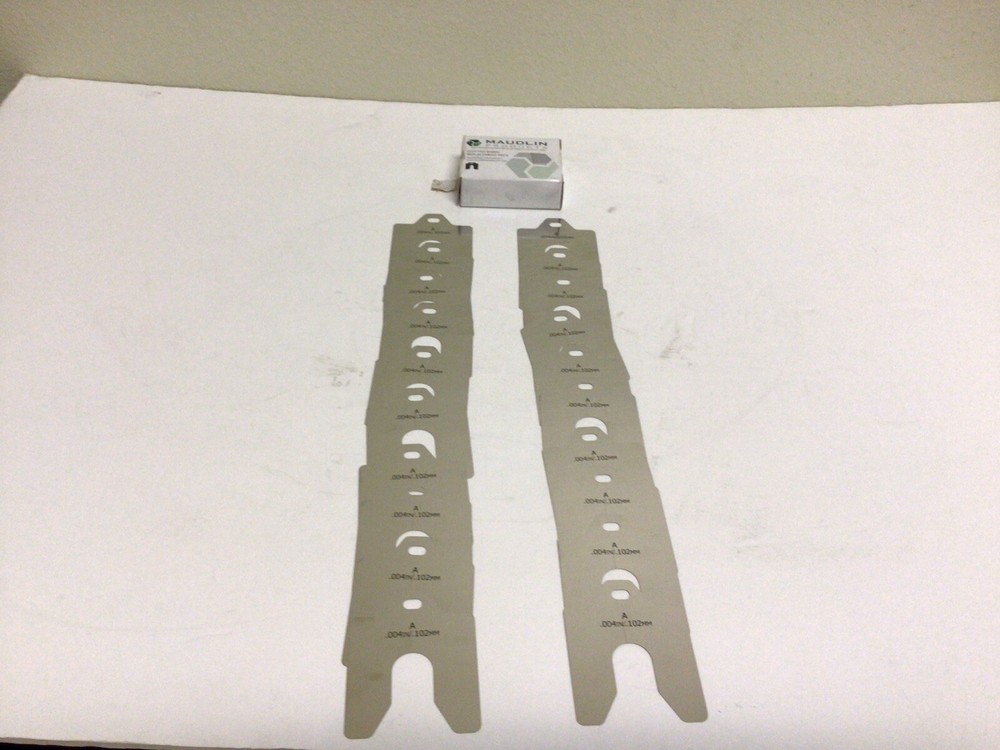 NEW, MAUDLIN PRODUCTS MSA004 A-2 X 2″ X 0.004″,20 PACK SLOTTED SHIMS REPLACEMENT