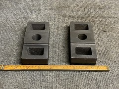 Cast Iron Machine Base Mounting Blocks 4-3/4” X 2-1/2” X 1” Unbranded