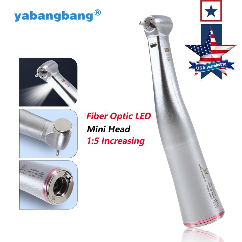 Dental 1:5 Increasing LED Fiber Optic Contra Angle Handpiece for NSK Ti-Max X95L