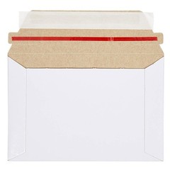 100 Count Mailing Envelopes 6.5 x 4.5 In White Flat Peel Seal Cardboard