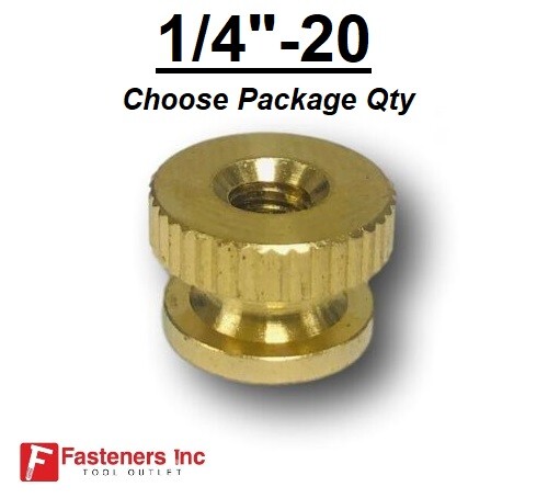 1/4″-20 Solid Brass Decorative Knurled Thumb Nuts