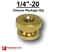1/4″-20 Solid Brass Decorative Knurled Thumb Nuts