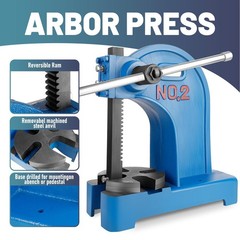 2 Ton Blue Arbor Press Cast Iron Manual Arbor Press Hand Press for Punching
