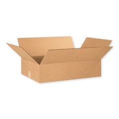 25 – Flat Corrugated Boxes 13 x 13 x 2 Shipping Packing Moving Carton Box, Kraft