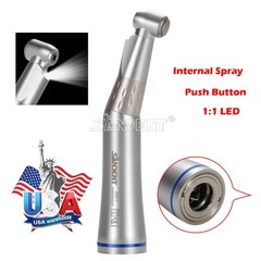 SANDENT Dental 1:1 LED Fiber Optic Handpiece Low Speed Contra Angle E-generator