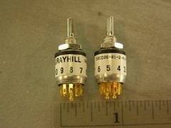 Grayhill Mil-Spec 50CD36-01-2-AJN DP 2 Pole 4 Position Rotary Switch