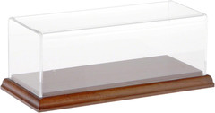 Acrylic Display Case with Hardwood Base – 9″ W x 3.5″ D x 3″ H