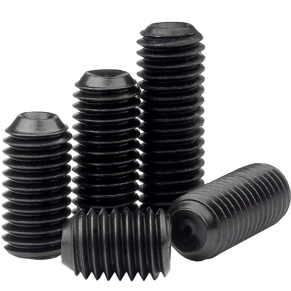 #4-48 Cup Point Socket Set Screws, Alloy Steel w Black Oxide, US / Inch SAE Fine