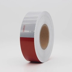 2”x50’ Reflective Conspicuity Tape DOT-C2 Approved Red/White for Trailers 1 Roll