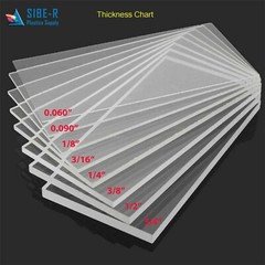 CAST ACRYLIC PLEXIGLASS CLEAR SHEET BLOCK SLAB 3/4″ 24″ x 48″