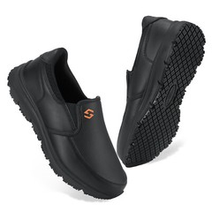 HISEA Men’s Non-Slip Shoes Slip-On Chef Shoes Water Resistant Kitchen Work Shoes