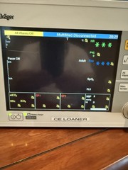 Drager Infinity Gamma XL Patient Monitor Unit With Power Supply