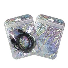 Clear Holographic Packaging Bags, Mylar Storage Pouch for Home Organization