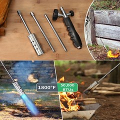 Propane Torch Weed Burner Blow Torch Flame Control Detachable Long Arm Outside